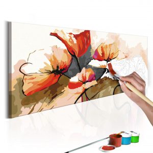 Doe-het-zelf op canvas schilderen - Flowers - Delicate Poppies Schilderen op nummer > Schilderij sets voor volwassenen