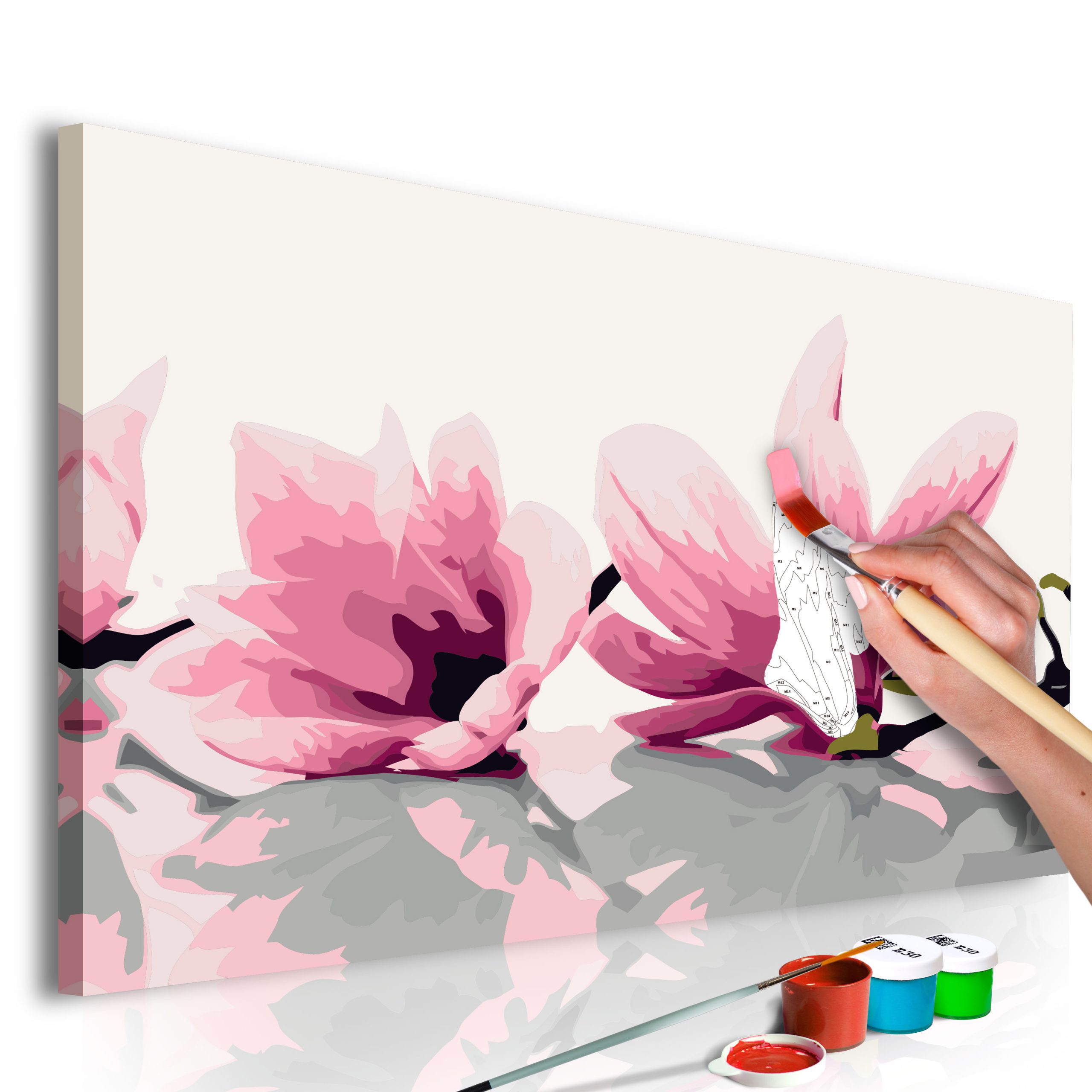 opvolger Zelden kandidaat Doe-het-zelf op canvas schilderen – Magnolia (White Background) – Walldeqo  | Schilderij | Canvas | Fotobehang | Kamerschermen en wanddecoratie