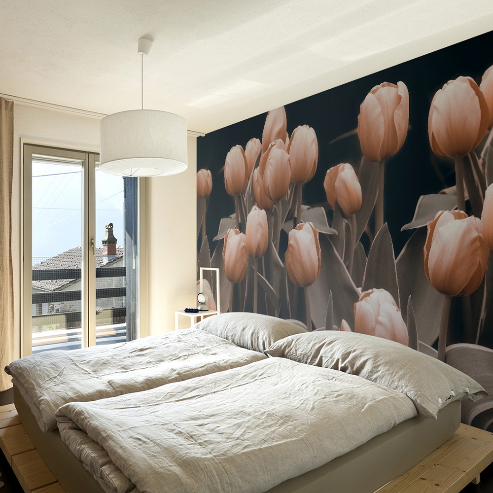 Fotobehang – Ladies among the flowers – Walldeqo | Schilderij | Canvas | | Kamerschermen en wanddecoratie