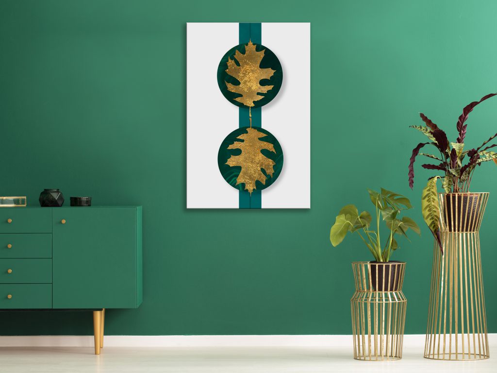 Schilderij - Green Wealth (1 Part) Vertical Schilderijen > Landschappen > Bomen